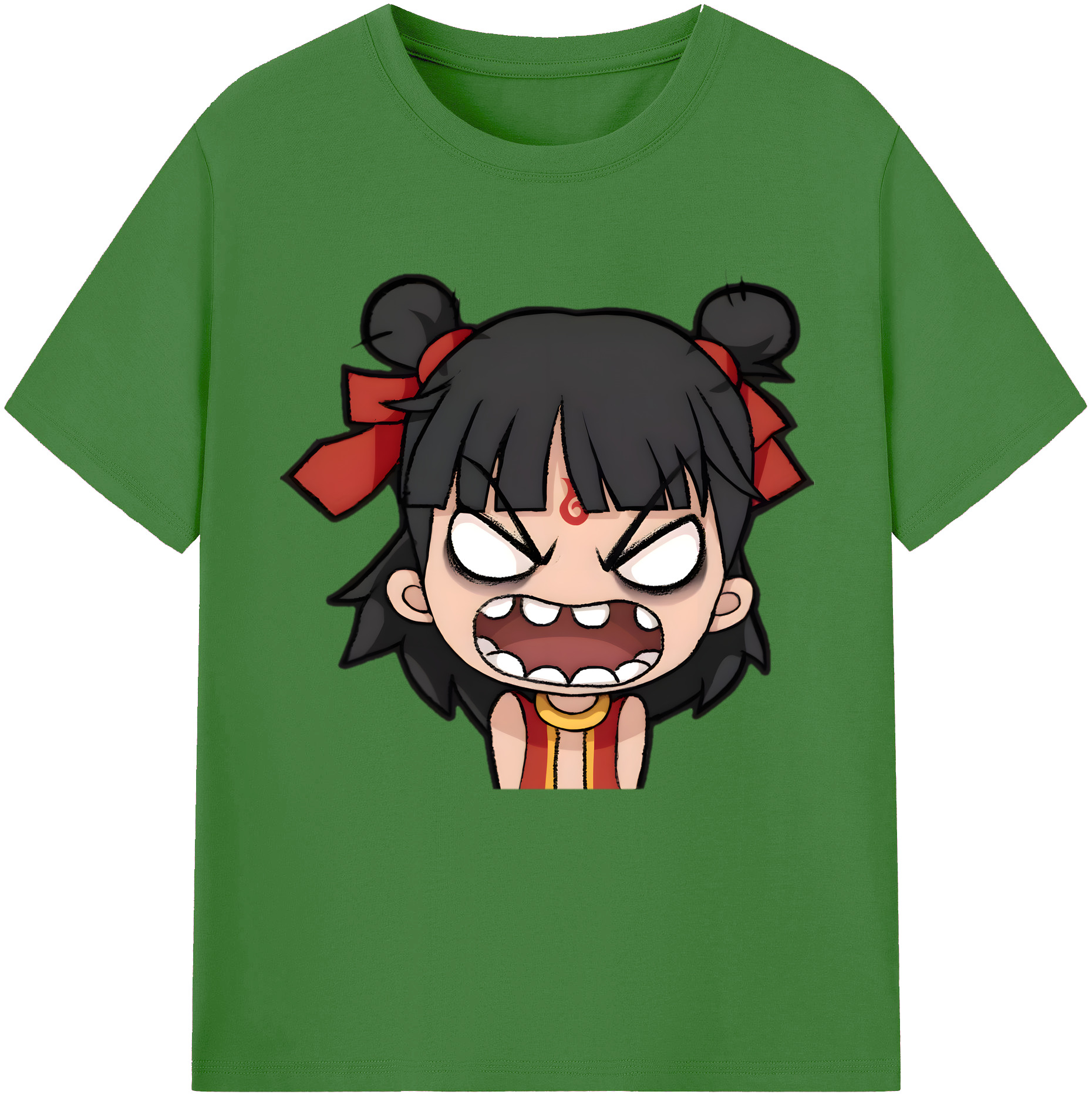 （画像用） Ne Zha 2 ナタ 魔童の大暴れ レディースカジュアルプリントTシャツ（綿100％）